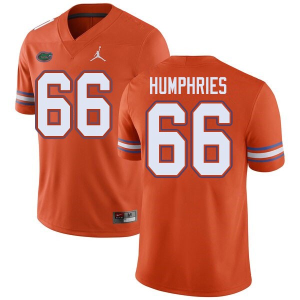 Jordan Brand Men #66 Jaelin Humphries Florida Gators College Football Jerseys Orange